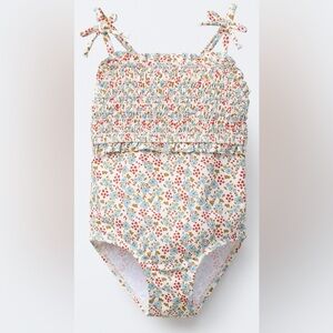Zara Kids Honeycomb Floral Swimsuit - Multicolor, New With Tag, 3-4Y